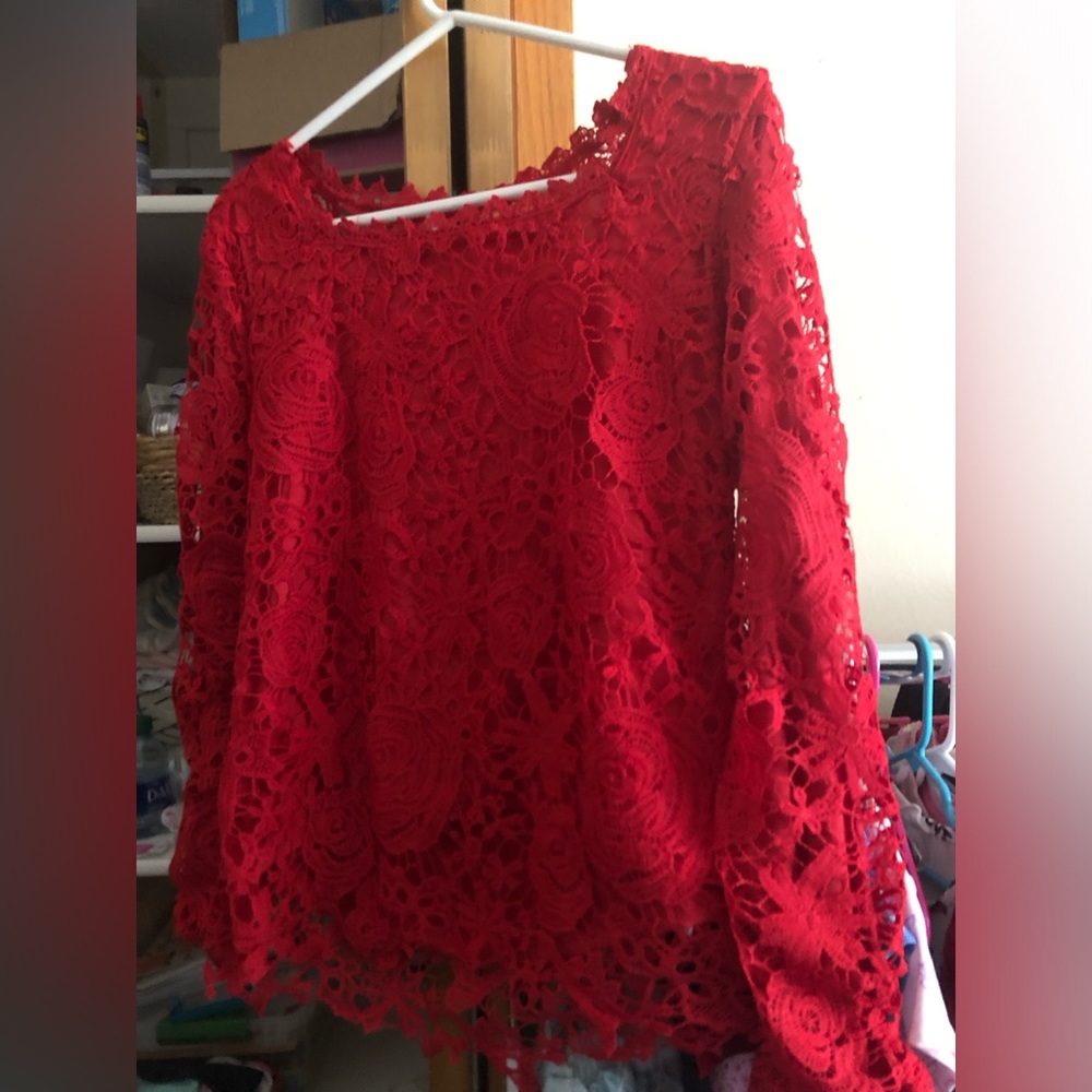 Red blouse